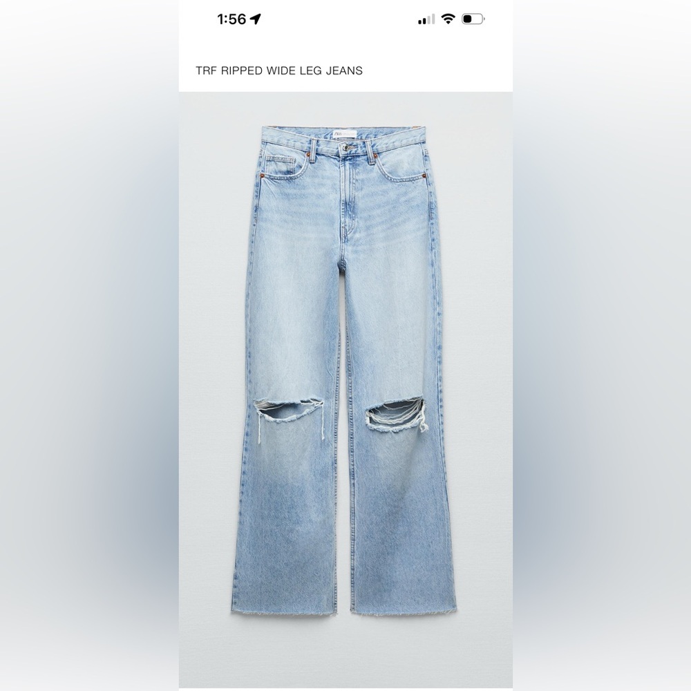 Zara High Waist Wide Leg Jeans
